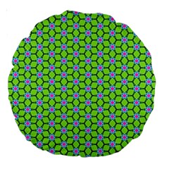 Pattern Green Large 18  Premium Round Cushions by Mariart