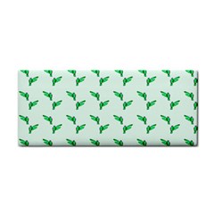 Green Parrot Pattern Hand Towel by snowwhitegirl