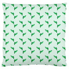 Green Parrot Pattern Large Flano Cushion Case (two Sides) by snowwhitegirl