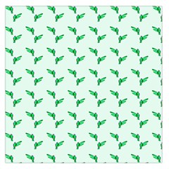 Green Parrot Pattern Large Satin Scarf (square) by snowwhitegirl