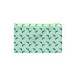 Green Parrot Pattern Cosmetic Bag (XS) Back