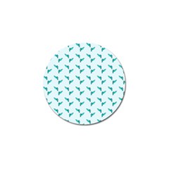 Blue Parrot Pattern Yellow Plaid Flannel Golf Ball Marker (10 Pack) by snowwhitegirl