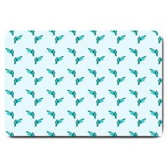 Blue Parrot Pattern Large Doormat 