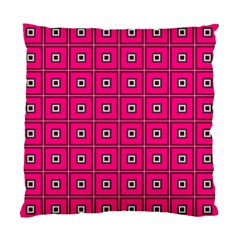 Pink Pattern Squares Standard Cushion Case (two Sides)