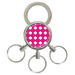 Pattern Texture 3-ring Key Chain