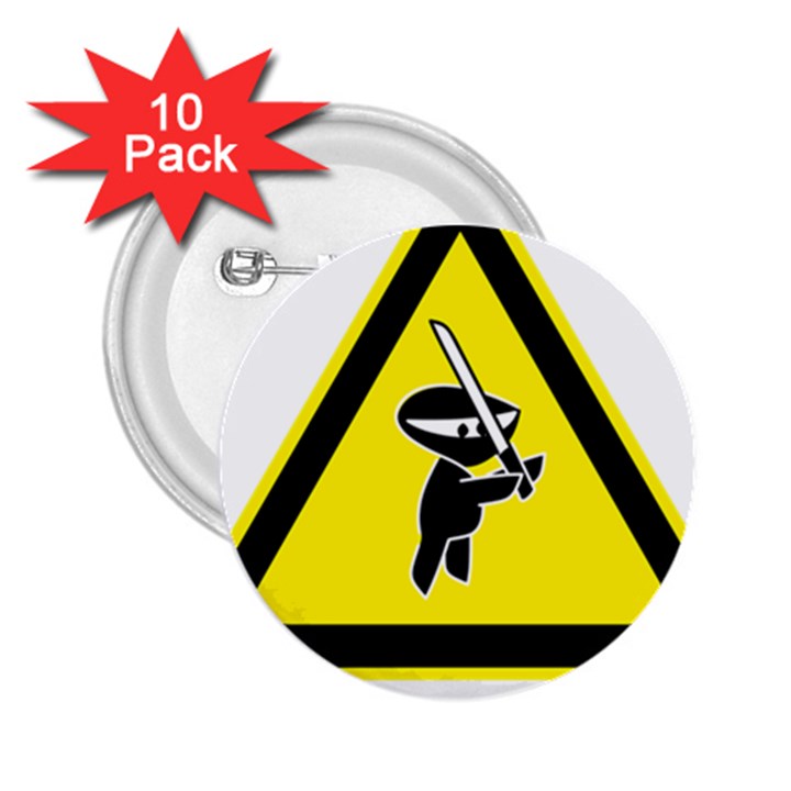 Ninja Signs Symbols Sword Fighter 2.25  Buttons (10 pack) 