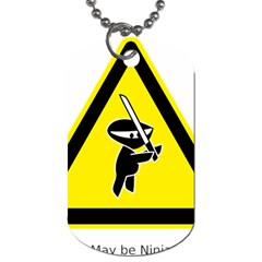 Ninja Signs Symbols Sword Fighter Dog Tag (two Sides) by Sudhe