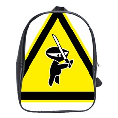 Ninja Signs Symbols Sword Fighter School Bag (xl) by Sudhe