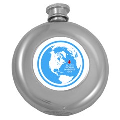 The World Day Of Struggle Against Diabet Round Hip Flask (5 Oz)