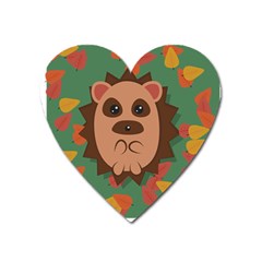 Hedgehog Animal Cute Cartoon Heart Magnet