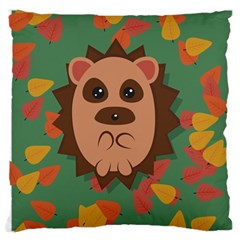 Hedgehog Animal Cute Cartoon Standard Flano Cushion Case (one Side) by Sudhe