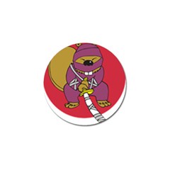 Ninja Beaver Animal Humor Joke Golf Ball Marker