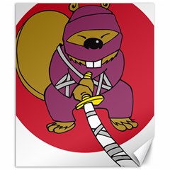 Ninja Beaver Animal Humor Joke Canvas 20  X 24 