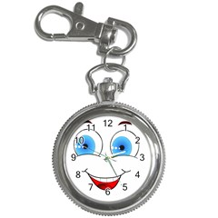 Smiley Face Laugh Comic Funny Key Chain Watches