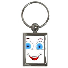 Smiley Face Laugh Comic Funny Key Chain (rectangle)