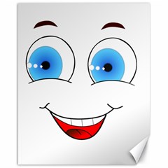 Smiley Face Laugh Comic Funny Canvas 16  X 20  by Sudhe