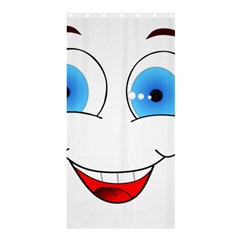 Smiley Face Laugh Comic Funny Shower Curtain 36  X 72  (stall)  by Sudhe