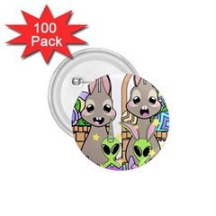 Graphic Kawaii Bunnies 1 75  Buttons (100 Pack) 