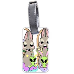 Graphic Kawaii Bunnies Luggage Tag (two Sides)