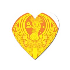 Phoenix Bird Legend Coin Fire Heart Magnet