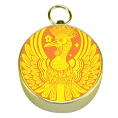 Phoenix Bird Legend Coin Fire Gold Compasses by Sudhe