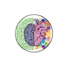 Brain Heart Balance Emotion Hat Clip Ball Marker (4 Pack)