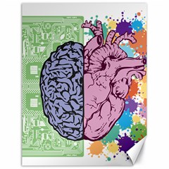 Brain Heart Balance Emotion Canvas 18  X 24  by Sudhe