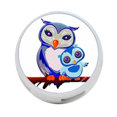 Owl Mother Owl Baby Owl Nature 4-port Usb Hub (two Sides) by Sudhe