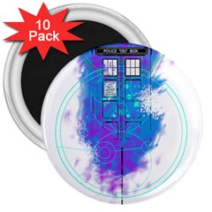 Tattoo Tardis Seventh Doctor Doctor 3  Magnets (10 Pack) 