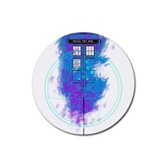 Tattoo Tardis Seventh Doctor Doctor Rubber Round Coaster (4 Pack) 