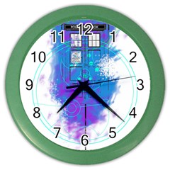 Tattoo Tardis Seventh Doctor Doctor Color Wall Clock