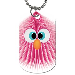 Bird Fluffy Animal Cute Feather Pink Dog Tag (two Sides)