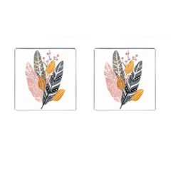 Feather Feathers Cufflinks (square)