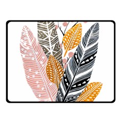 Feather Feathers Fleece Blanket (small) by Sudhe