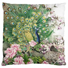 Peafowl Peacock Feather Beautiful Standard Flano Cushion Case (two Sides) by Sudhe