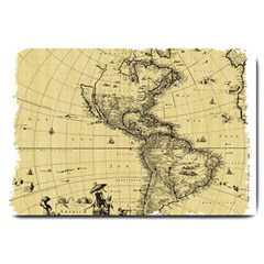 Map Vintage Old Ancient Antique Large Doormat 