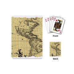 Map Vintage Old Ancient Antique Playing Cards Single Design (mini)