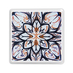 White Black And Orange Illustration Memory Card Reader (square) by Wegoenart