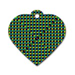 Kaleidoscope Art Unique Design Dog Tag Heart (Two Sides) Back