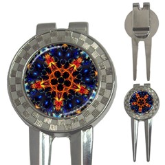 Kaleidoscope Art Unique Design 3-in-1 Golf Divots by Wegoenart