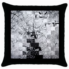 Broken Tree Generative Art Justifyyourlove Throw Pillow Case (black) by Wegoenart