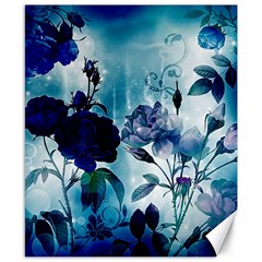 Wonderful Blue Flowers Canvas 8  X 10  by FantasyWorld7