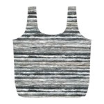 Striped Grunge Print Design Full Print Recycle Bag (L) Front