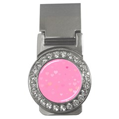 Pinkhearts Money Clips (cz)  by designsbyamerianna