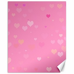Pinkhearts Canvas 16  X 20  by designsbyamerianna