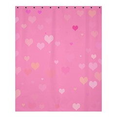 Pinkhearts Shower Curtain 60  X 72  (medium)  by designsbyamerianna