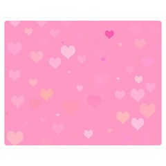 Pinkhearts Double Sided Flano Blanket (medium)  by designsbyamerianna