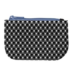 Black And White Boxes Large Coin Purse by designsbyamerianna
