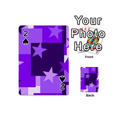 Purple Stars Pattern Shape Playing Cards 54 Designs (mini)