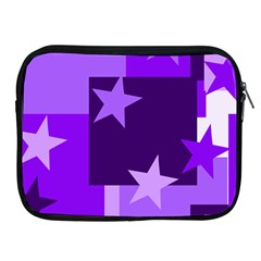 Purple Stars Pattern Shape Apple Ipad 2/3/4 Zipper Cases by Alisyart